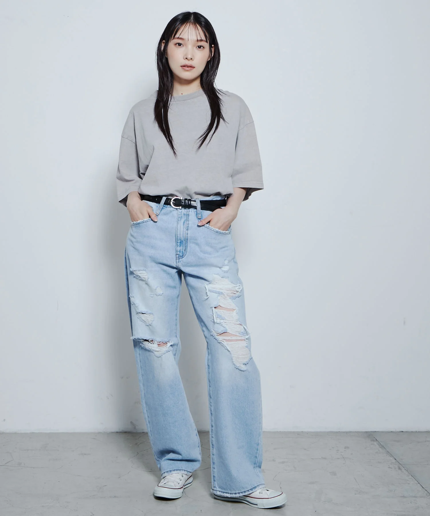 ダメージデニムワイドパンツ - Image 5