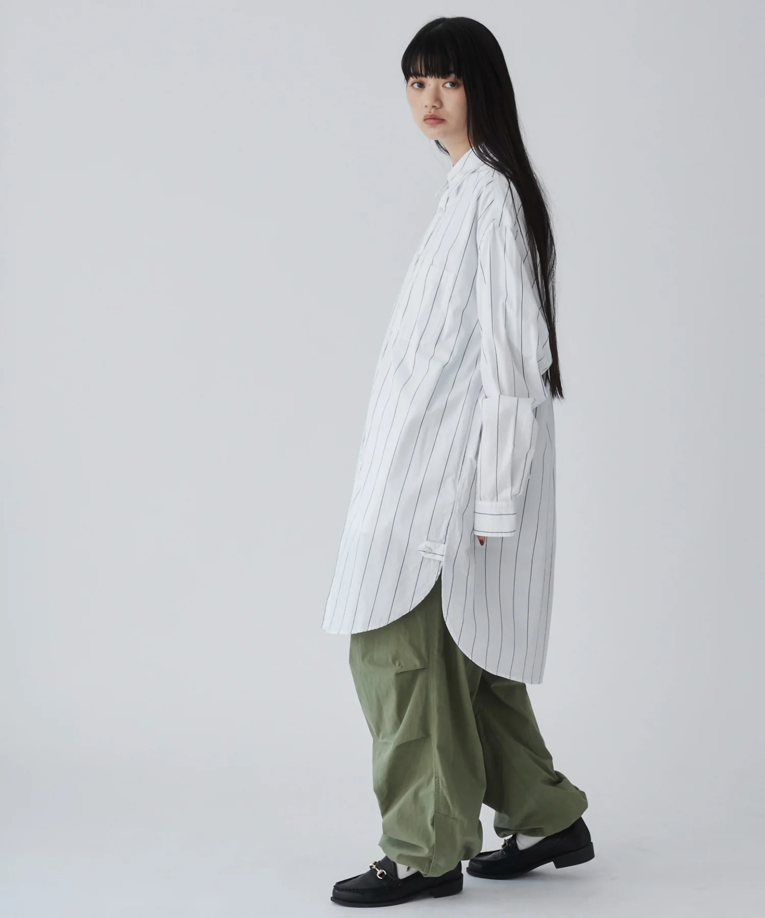 ストライプロングシャツ - Image 7