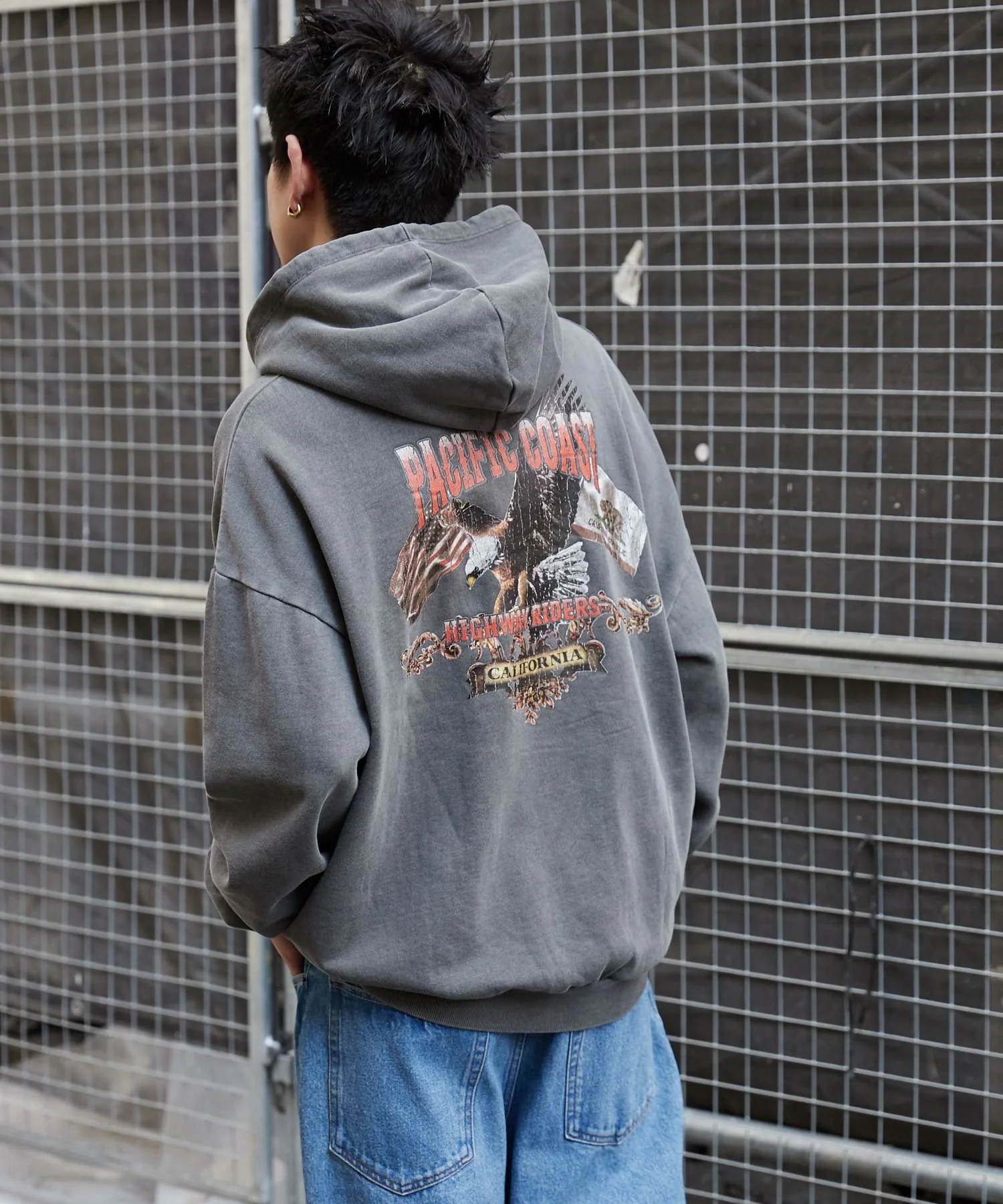 ピグメントグラフィックプルパーカー - Image 2