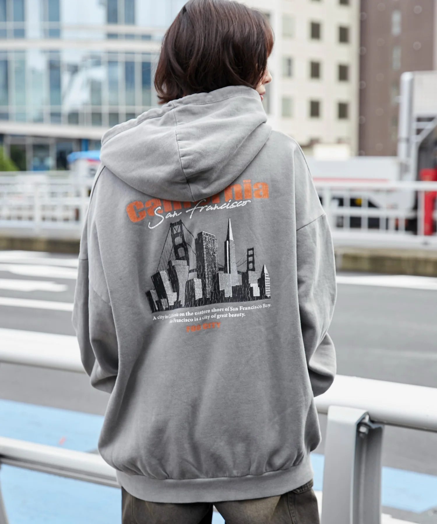 ピグメントグラフィックプルパーカー - Image 5