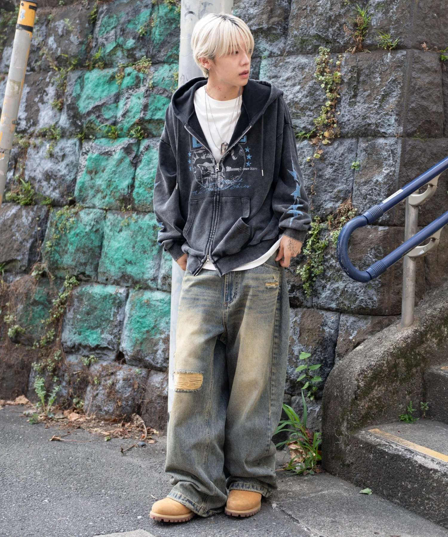 パウダーブリーチグラフィックZIPパーカー - Image 36