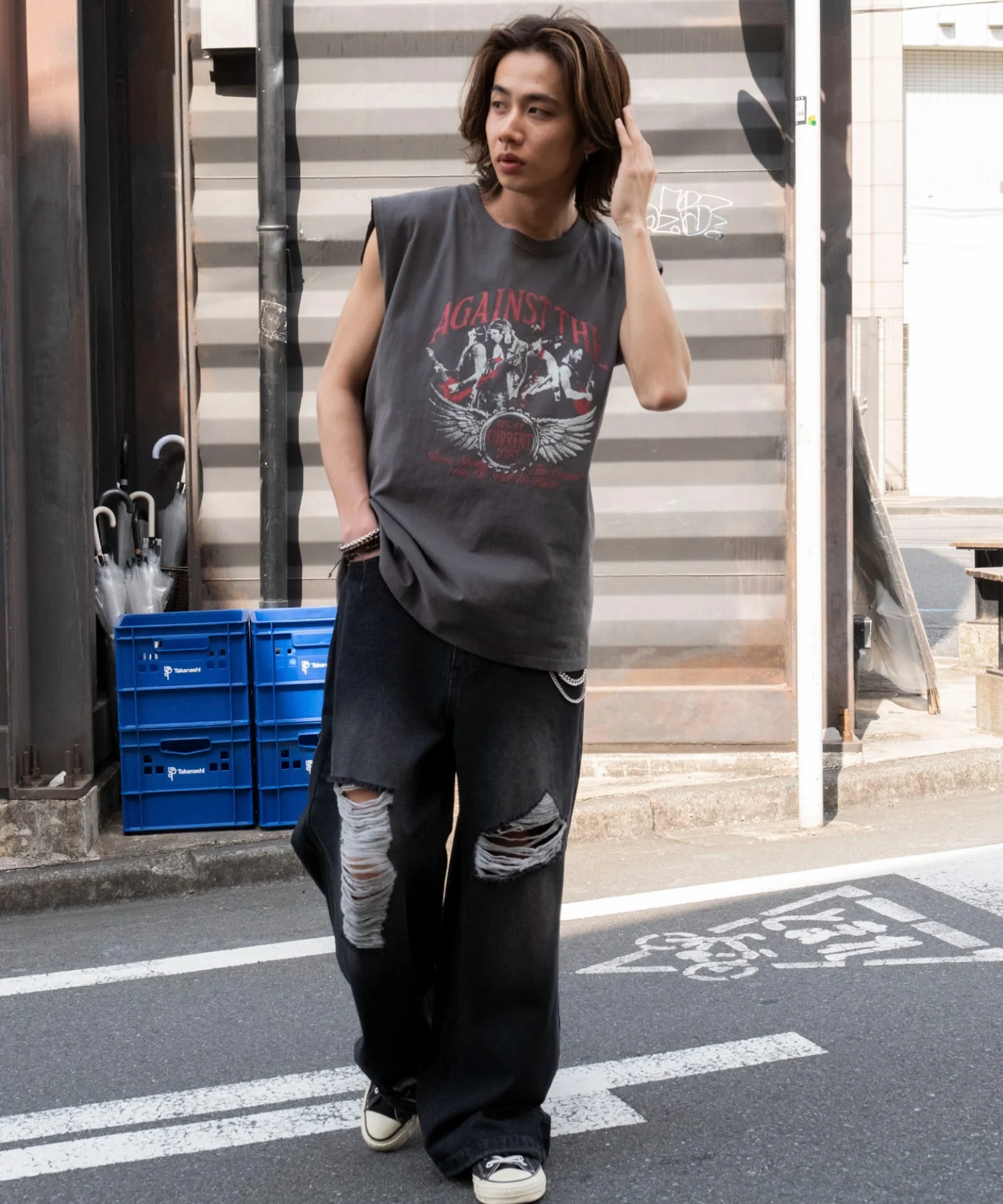 ヴィンテージライクグラフィックノースリーブ - Image 18