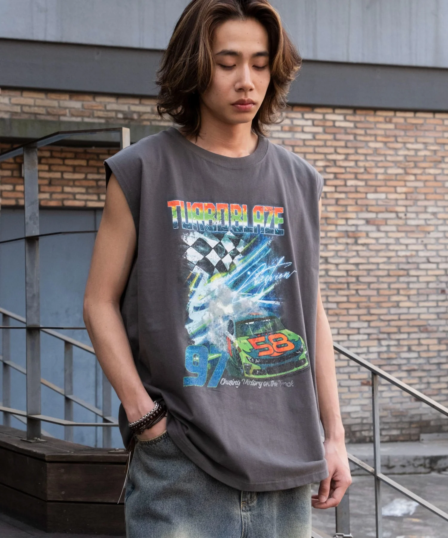 ヴィンテージライクグラフィックノースリーブ - Image 40