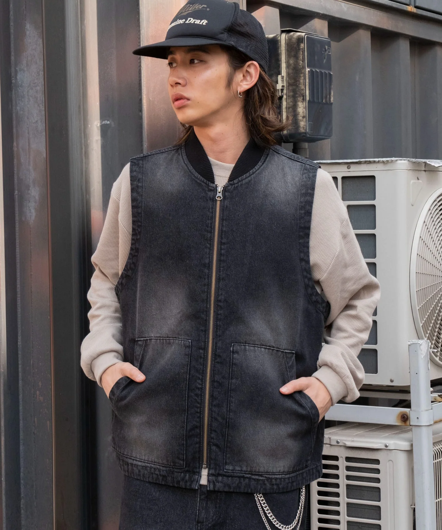 ワーカーズZIPデニムベスト - Image 8