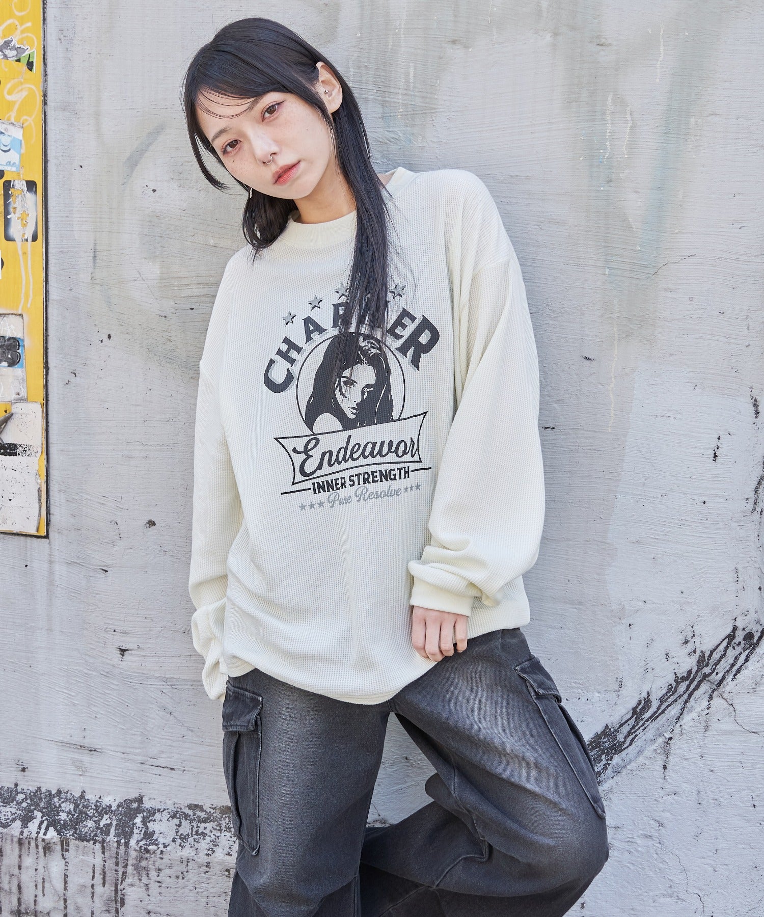 ワッフルグラフィックT(LS) - Image 30