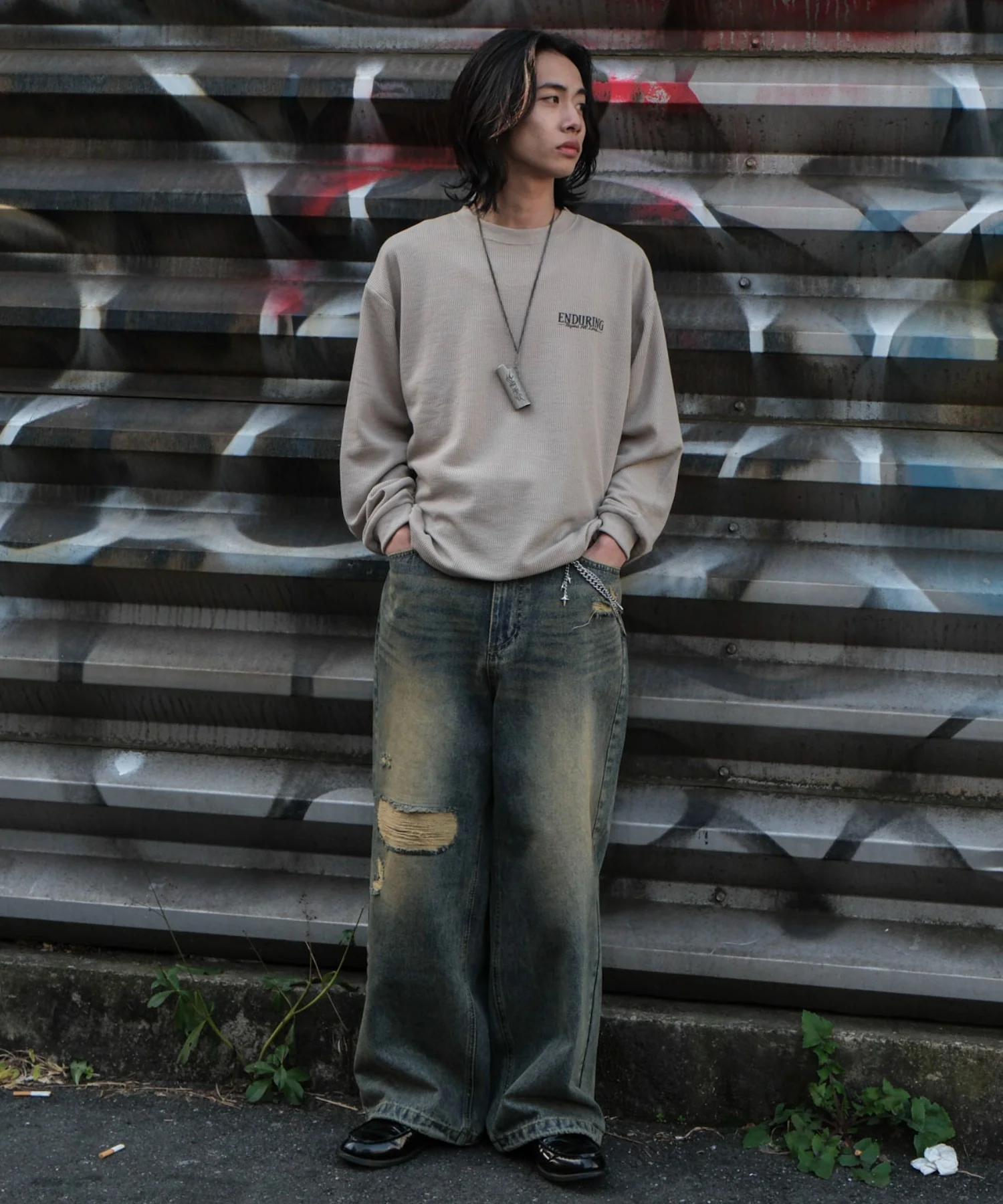 ワッフルグラフィックT(LS) - Image 4