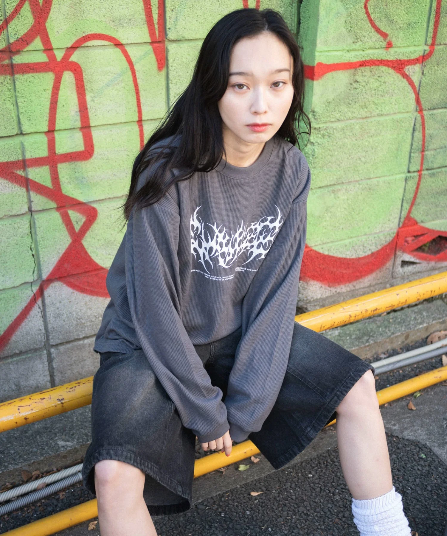 ワッフルグラフィックT(LS) - Image 41