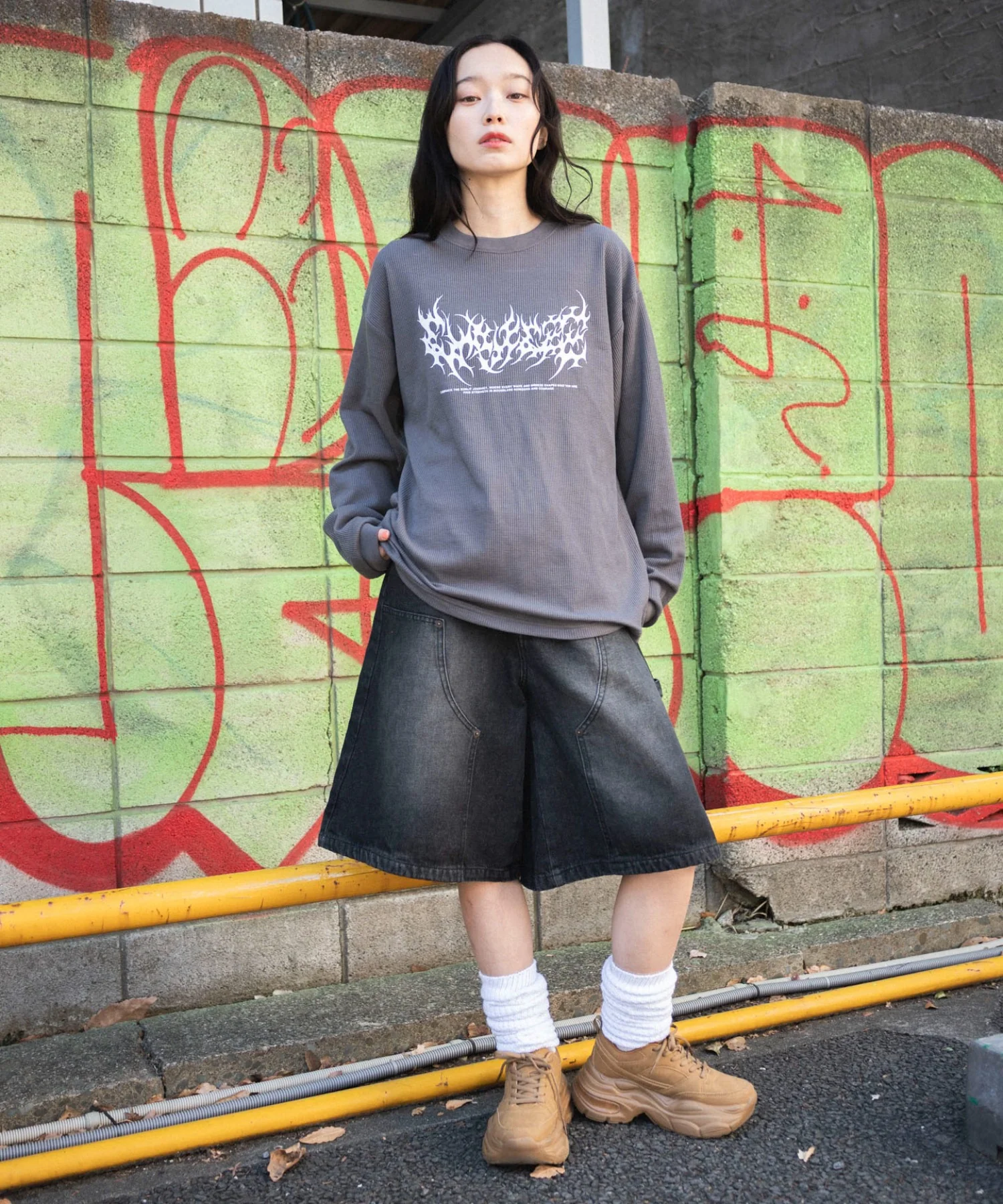 ワッフルグラフィックT(LS) - Image 42