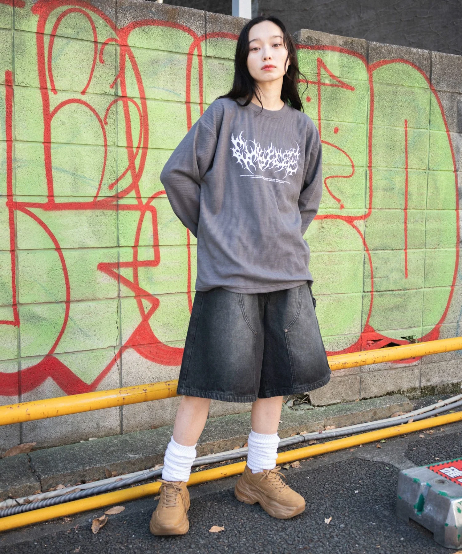ワッフルグラフィックT(LS) - Image 8