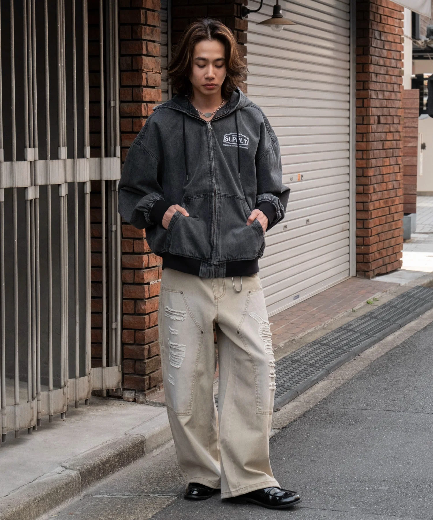 デニムフードブルゾン - Image 14