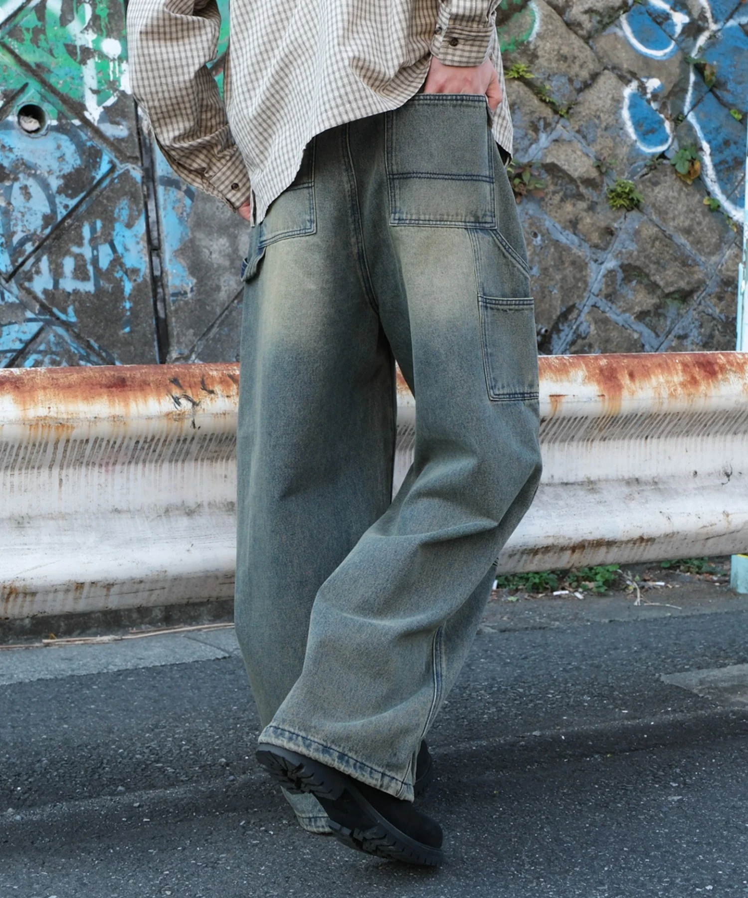ダブルニーダメージデニムパンツ - Image 13
