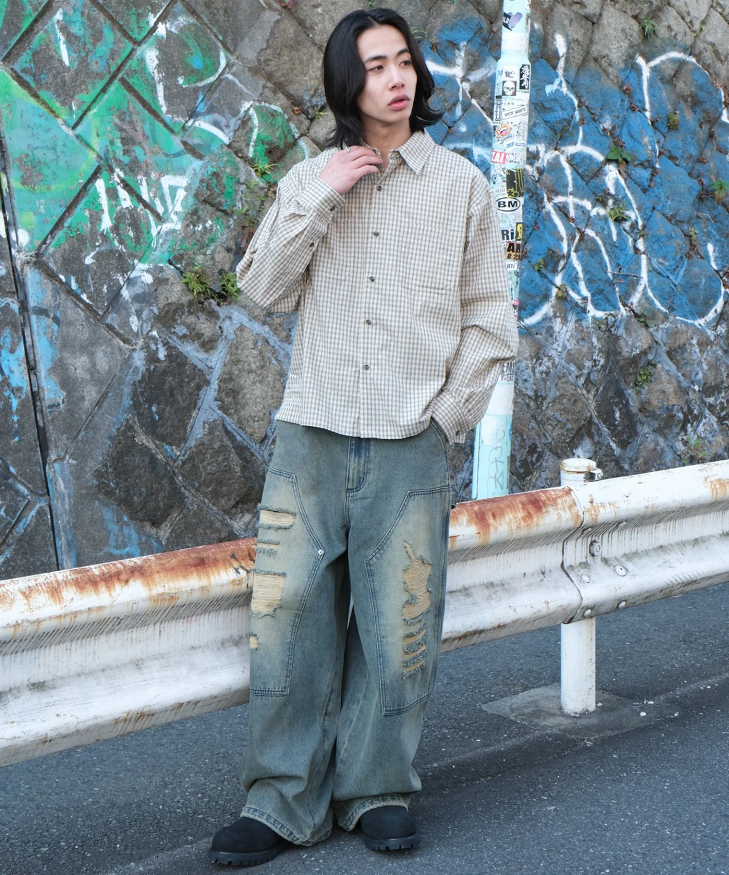 ダブルニーダメージデニムパンツ - Image 16