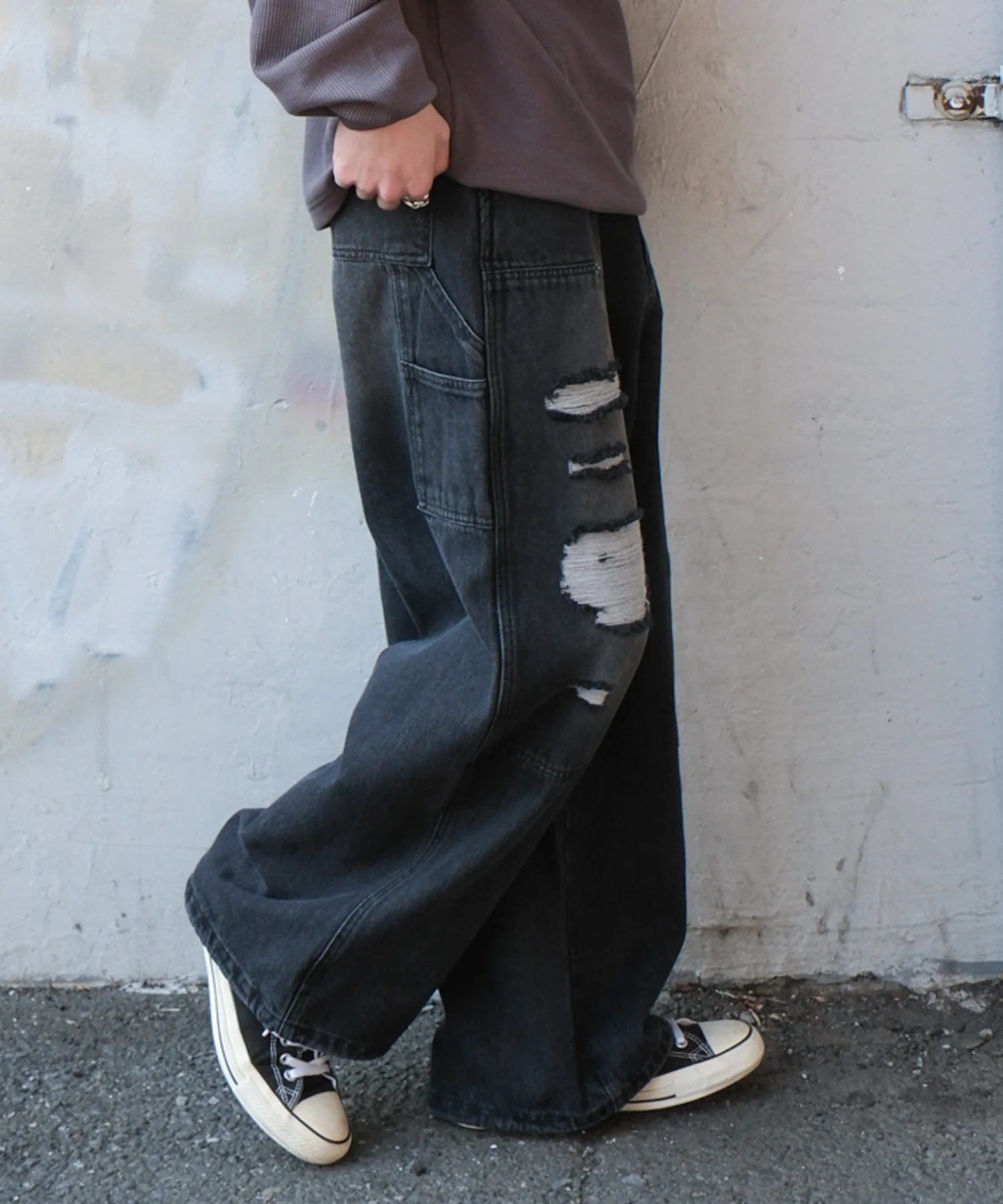 ダブルニーダメージデニムパンツ - Image 19