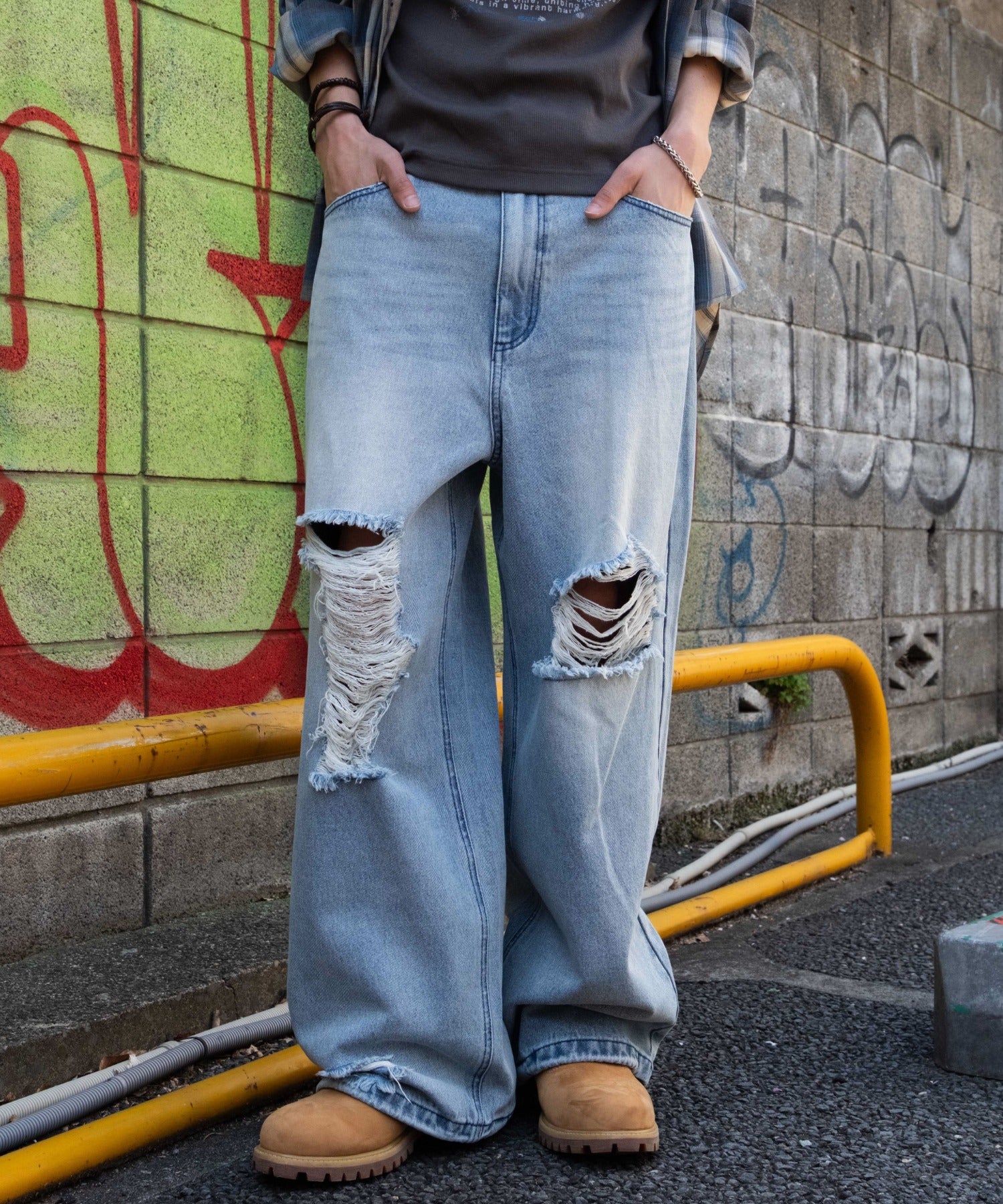 スーパーバギーダメージデニムパンツ - Image 38