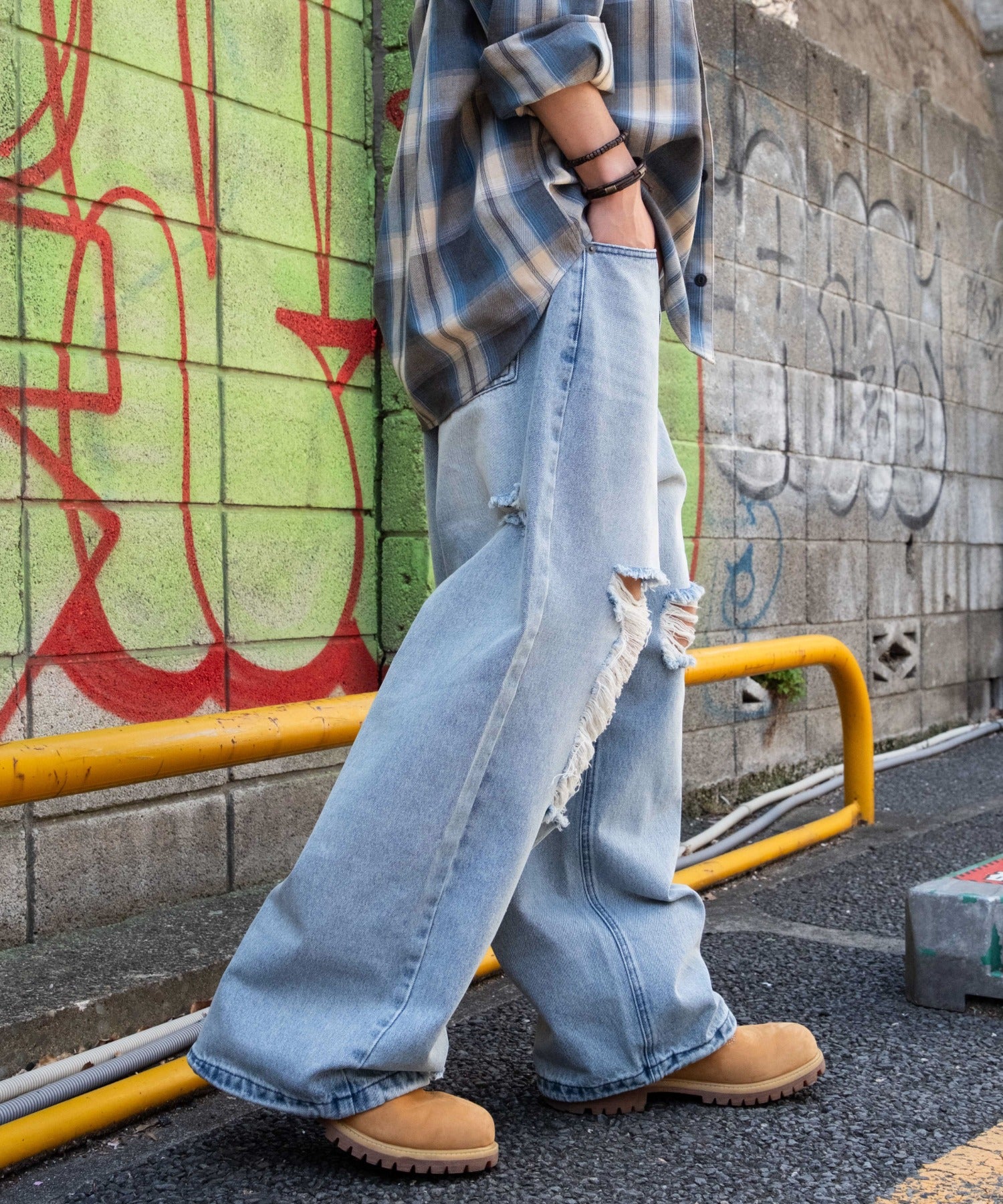 スーパーバギーダメージデニムパンツ - Image 40