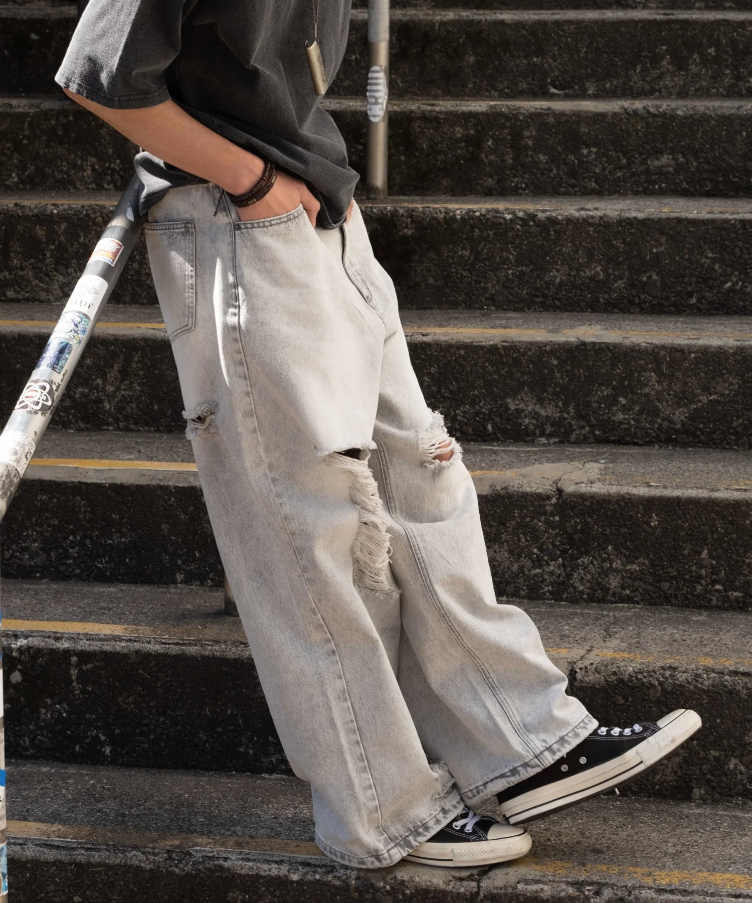 スーパーバギーダメージデニムパンツ - Image 46
