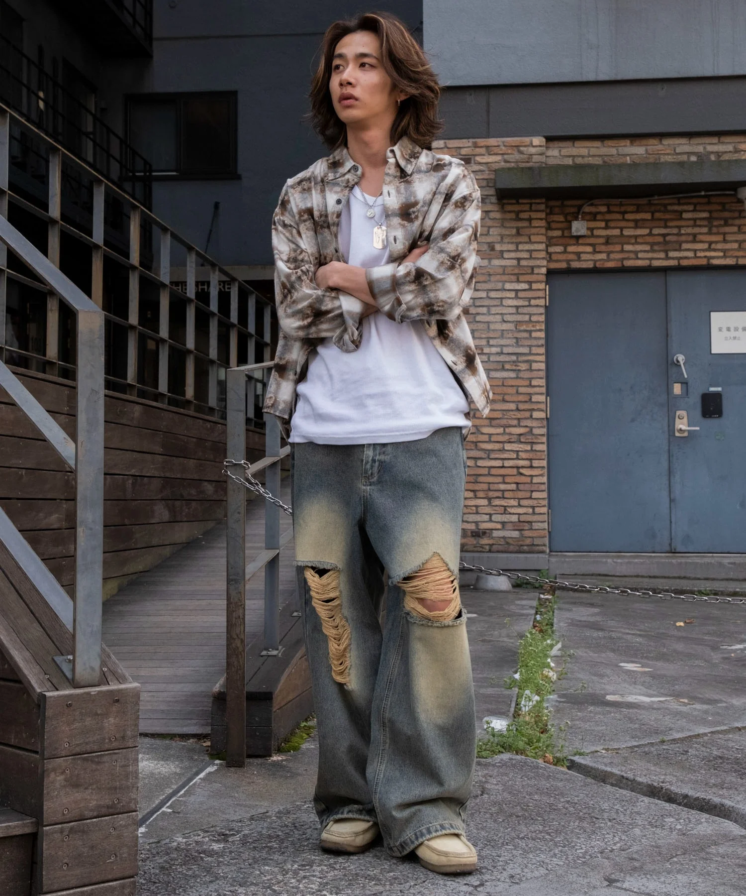 スーパーバギーダメージデニムパンツ - Image 9