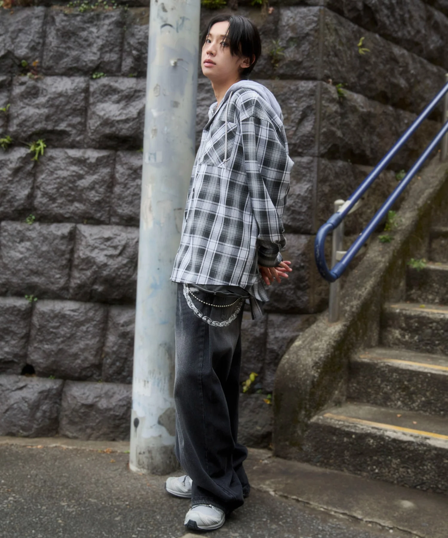 オンブレチェックフードシャツ（LS） - Image 31