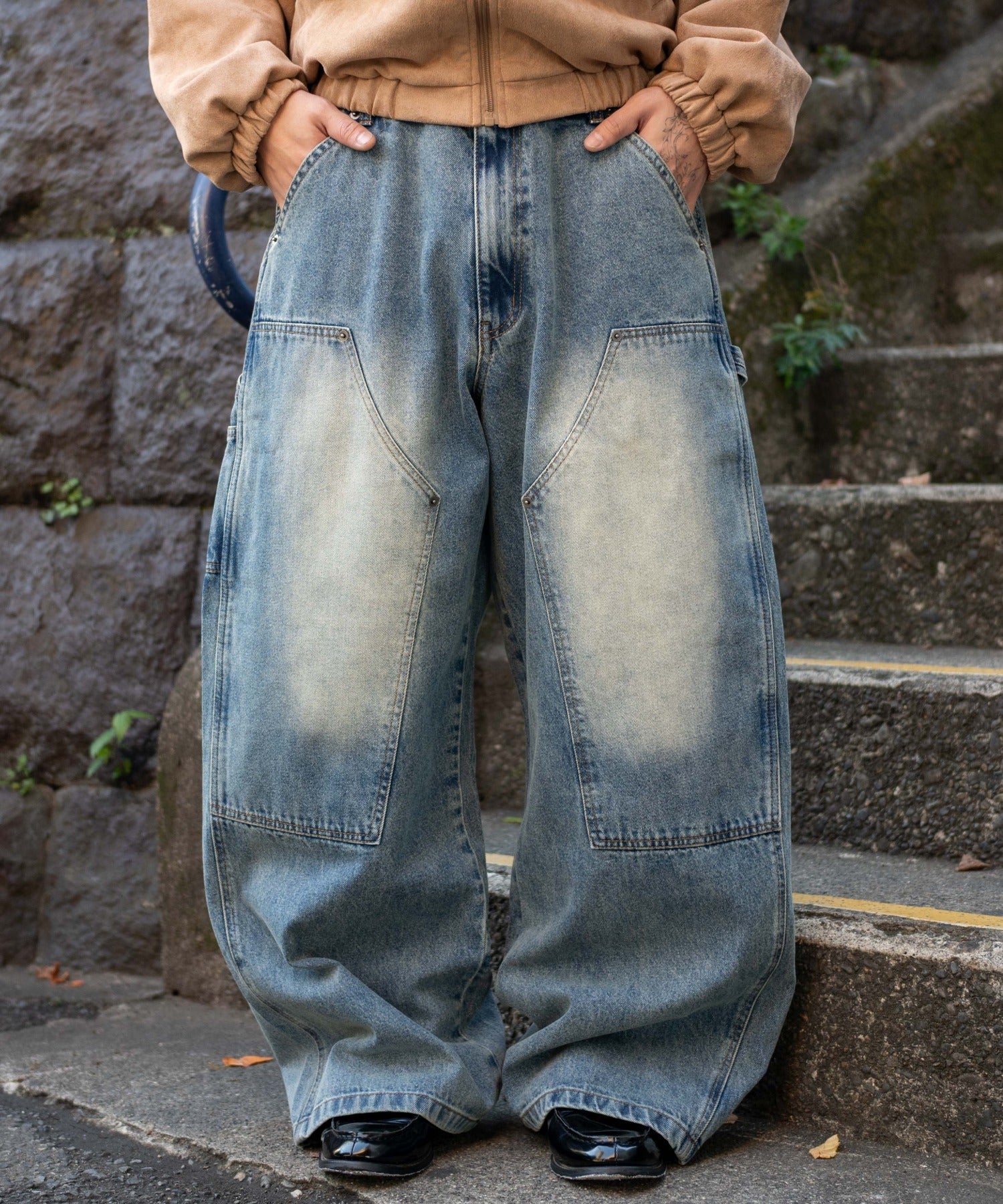 ワーカーズダブルニーデニムパンツ - Image 2