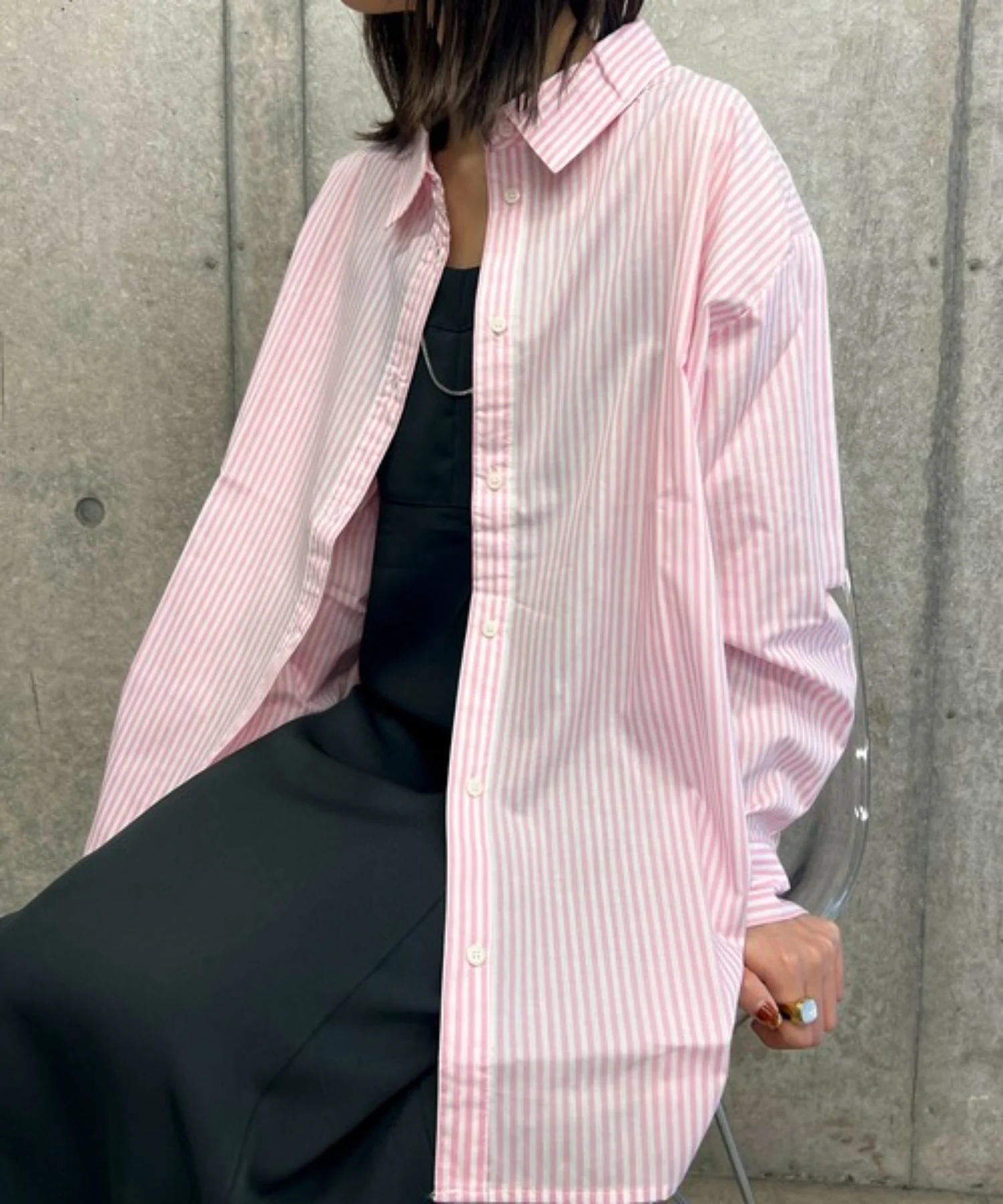 カラーストライプBIGシャツ - Image 11